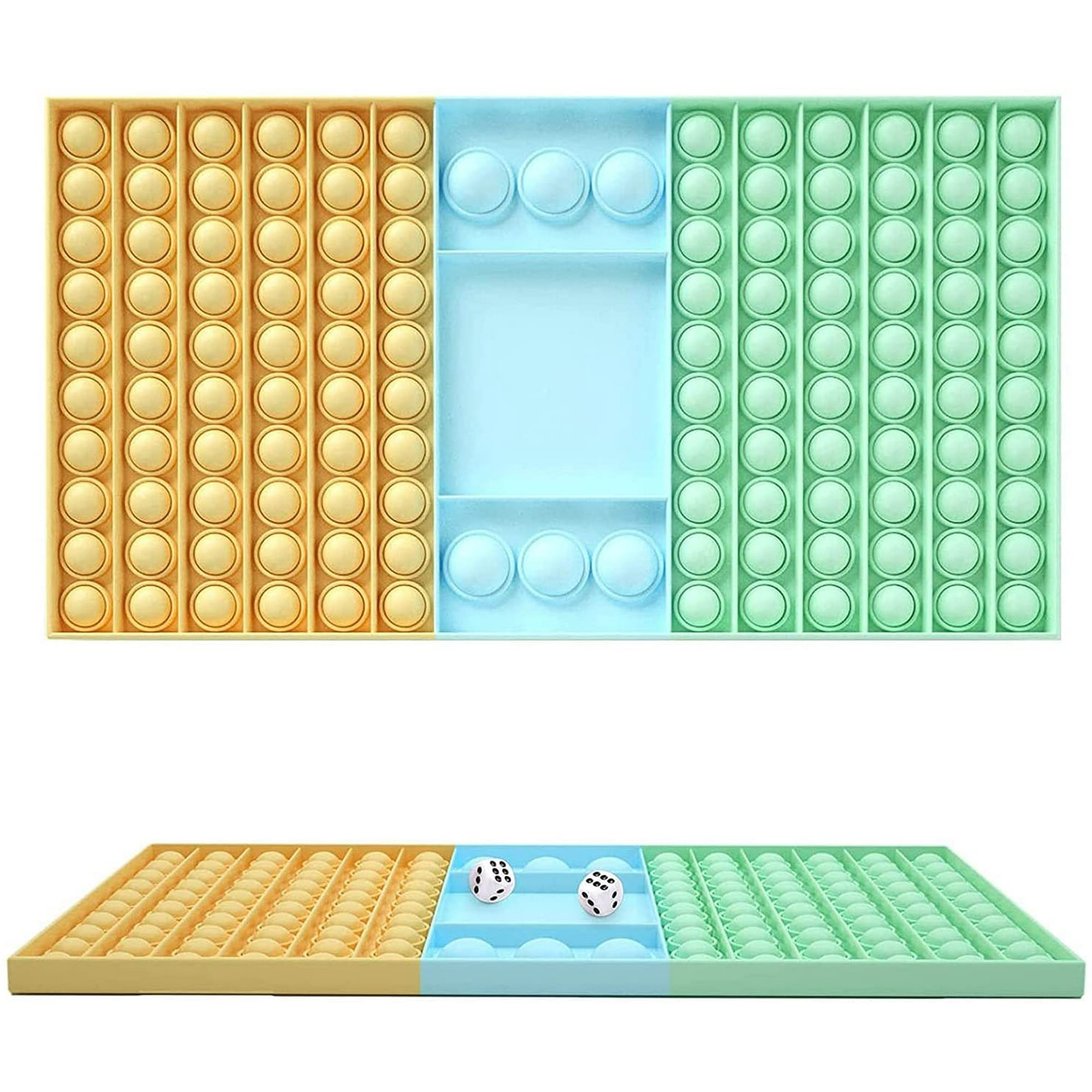 Pop Fidget Sensory With Dice,Large Push Bubble Popping It Silicone Game  Anxiety Stress Reliever Autism Learning Materials Gift For Kids Adults (E)  | Walmart Canada
