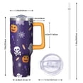 thumbnail image 2 of Modern Halloween 40oz Trek Tumbler– Stainless Steel Insulated Tumbler with Handle and Straw, Large Capacity Travel Cup for Hot & Cold Drinks, 2 of 7