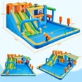 thumbnail image 3 of Yaheetech Water Inflatable Bounce House with Slides, Blower, Blue/Orange, 3 of 7