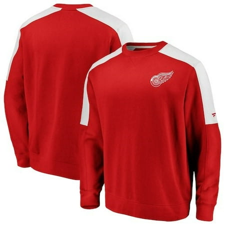 - Detroit Red Wings Fanatics Branded Iconic Crew Fleece Sweatshirt - Red/White