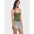 thumbnail image 3 of Women's Square Neck Tank Top Adjustable Spaghetti Straps Sleeveless Basic Tops Sharp Collection, 3 of 6