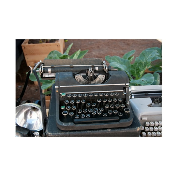 Canvas Wall Art - Lori Hutchison 'Typewriter' Wall Art for Living Room, Bedroom, or Office DÃ©cor by Trademark Fine Art - 19 x 12 Inches