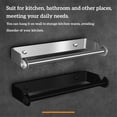 thumbnail image 3 of Stainless Steel Paper Towel Holder Punch-Free Towel Rack Wall Mounted Roll Paper Stand for Bathroom Kitchen, 3 of 9
