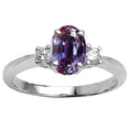 thumbnail image 2 of Tommaso Design� Oval 9x7 mm Simulated Alexandrite Engagement Ring, 2 of 9