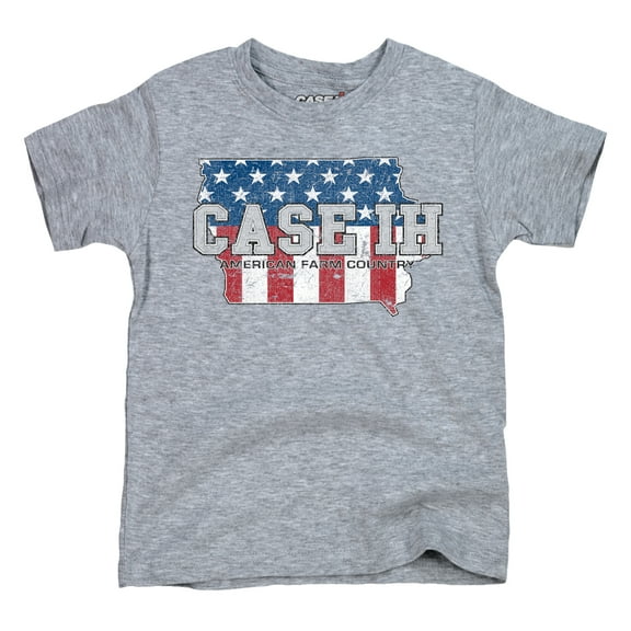 Case IH Country Patriotic IA - CASE IH Youth Short Sleeve Graphic T-Shirt