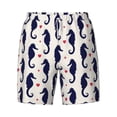 thumbnail image 4 of Lsque Mens Swim Trunks Seahorses and Hearts Pattern - Bathing Suit Compression Liner - Beach Swim Shorts Swimwear - (S-3XL) - Stretch Quick Dry -Small, 4 of 9