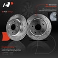 thumbnail image 4 of A-Premium 11.09 inch(281.69 mm) Rear Drilled and Slotted Disc Brake Rotors + Ceramic Pads Kit Compatible with Select Honda Models - CR-V 2002 2003 2004 L4 2.4L, 6-PC Set, 4 of 8