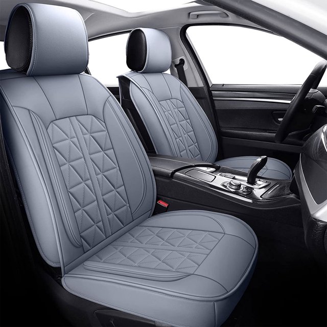 Inch Empire Universal Car Seat Covers & Cushions, Full Set, Triangle Gray