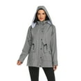 thumbnail image 2 of Women's Hooded Rain Jacket Outdoor Raincoat Windbreaker, 2 of 5