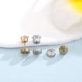 thumbnail image 5 of Earring Backs,4PCS Dics Earring Backs for Studs, Droopy Ears, Heavy Earrings, Secure Pierced Locking Earring Lifters Replacements in White Gold and 18K Gold, Large Heavy Earring Support Backs, 5 of 6