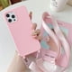thumbnail image 1 of Funda de silicona mate con correa de collar cruzado para iPhone, 15, 14 Pro Max, 11, 12, 13 Mini, XR, X, XS, 7, 8 Plus, SE, cubierta a prueba de golpes, 1 of 4