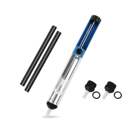 

Solder Sucker Soldering Iron Suction Pump Remover Press Removal Pen Househole Professional Work Tool with Replacement Nozzles Type 2