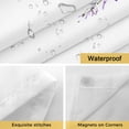 thumbnail image 4 of Spring Lavender No Hooks Shower Curtain with Snap-in Liner Watercolor Purple Floral Shower Curtains for Bathroom, Waterproof, Easy Install, Washable 36"x78", 4 of 9