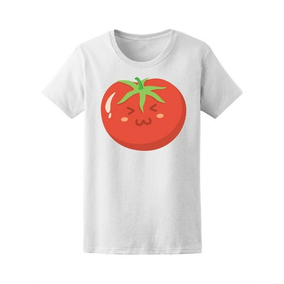 Kawaii Cute Tomato Vegetable T-Shirt Women -Image by Shutterstock, Female XX-Large