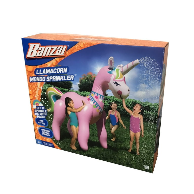 Banzai Llama-Corn Mondo Sprinkler, Length: 100 in, Width: 46 in
