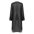 thumbnail image 6 of Alvivi Womens Long Sleeve Sheer Mesh Shrug Elegant Chiffon Open Front Bolero Cardigan Jacket Black M, 6 of 6