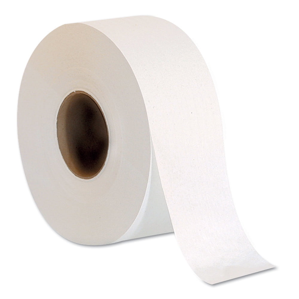White 9" Dia 2-Ply Morcon Paper  Jumbo Bath Tissue 12 Rolls 