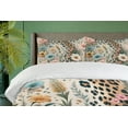 thumbnail image 4 of Ambesonne Leopard Print Duvet Cover Set, Wild Springtime Bloom, Queen, Blush Pale Brown Blue, 4 of 6