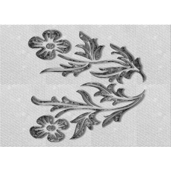 Ahgly Company Indoor Rectangle Patterned Platinum Gray Area Rugs, 2' x 4'