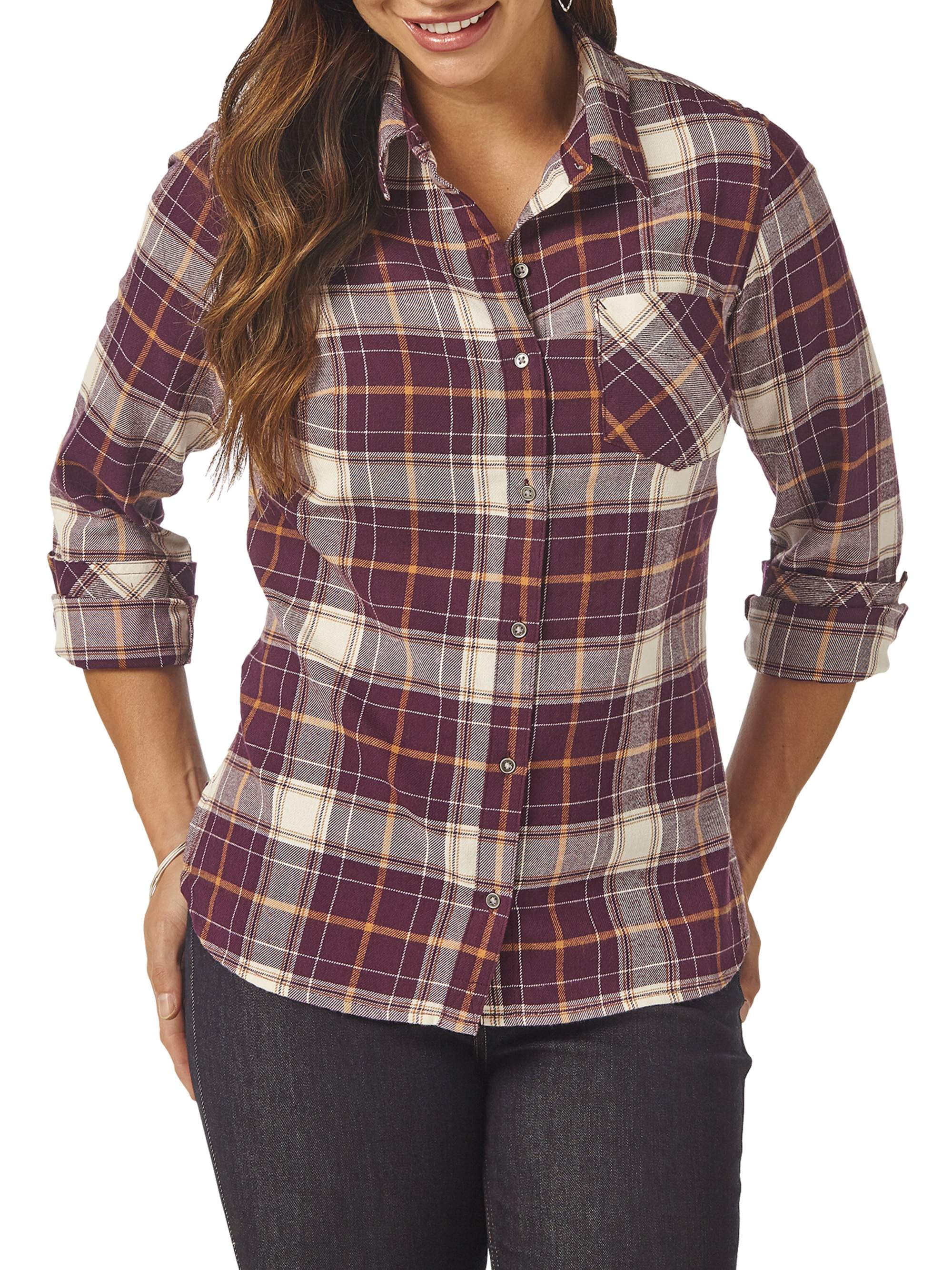 Lee Riders - Lee Riders Women's Modern Heritage Long Sleeve Flannel Shirt - Walmart.com ...