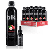 BLK. Lychee Fulvic Enriched Water 16.9oz / 500mL (12 Pack) + 2 oz Fulvic Charged Drops