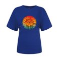 thumbnail image 3 of Pompotops T-Shirt Décontracté Sexy Mode Été Col Rond Imprimé Manches Courtes Ample, 3 of 3