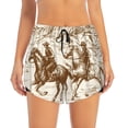 thumbnail image 3 of Uemuo Western Desert Cowboys1 Pattern Women's Athletic Shorts High Waisted Running Shorts with Liner Pockets Gym Elastic Workout Shorts-Medium, 3 of 9