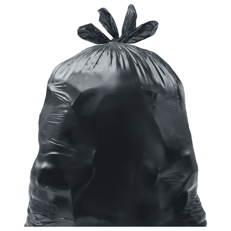 MOXIE 39-Gallons Black Outdoor Plastic Lawn and Leaf Drawstring Trash Bag  (40-Count) in the Trash Bags department at