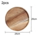 thumbnail image 2 of Paquete de 2 platos llanos de madera de Acacia, platos redondos de madera, fácil limpieza y ligeros para platos, aperitivos y postres, 2 of 6