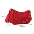 thumbnail image 2 of Bolsa Mujeres bordado hilo femenino embrague cadena decoración Hobo (rojo) JShteea Para Estrenar, 2 of 8