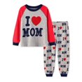 thumbnail image 1 of Conjuntos de pijamas para bebés, ropa de dormir de 2T-7T con animales para niños y niñas, ropa de dormir de Navidad para el hogar, pijama de I Love Mom Dad H127, 1 of 2