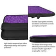 thumbnail image 4 of Pofeuu Glitter Purple Print Laptop Carrying Case,13-15-Inch Laptop and Tablet, Sleek Design, Durable and Water-Repellent Fabric, Business Casual or School-13 inch, 4 of 8