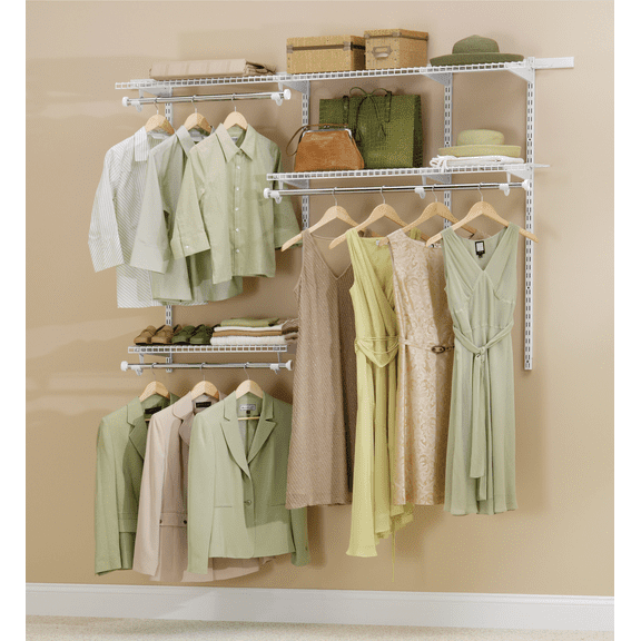 Rubbermaid Configurations 3 Ft. To 6 Ft. White Closet System - Pack of 4 — Residential Use, Standard Application