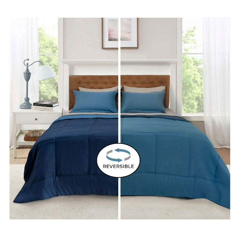 Mainstays All in One Reversible Comforter and Sheet Set- 7 Piece