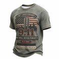 thumbnail image 2 of Xneal 911 25th Anniversary T-Shirt Casual Short Sleeve Print Never Forget 911 Multicolor Shirts for Men Size 2XL, 2 of 5