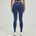 thumbnail image 6 of MASRIN Yoga Pants for Women High Waisted Soft Comfortable Leggings Casual Solid Color Slim Fit Athletic Tight Trousers Dark Blue XL, 6 of 9