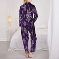 thumbnail image 6 of Goofa Snowflake Gradient Purple Printed Women’s 2 Piece Pajama Set Super,Pajamas Women's Long Sleeve Sleepwear Soft Button Down Loungewear Pjs Lounge Set Nightwear-X-Large, 6 of 9