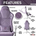 thumbnail image 3 of TSF45C Velvet Memory Foam Gaming Chair – Purple 23717, 3 of 9