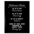 thumbnail image 1 of Funny Bathroom Wall Art Toilet Rules Sign Funny Decor Art Print Framed Poster Wall Decor 12x16 inch, 1 of 5