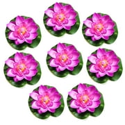 8Pcs Artificial Floating Foam Lotus Flower,with Water Lily Pad Ornanment ,Perfect for Patio Koi Pond Pool Aquarium Home Garden Wedding Party Decor