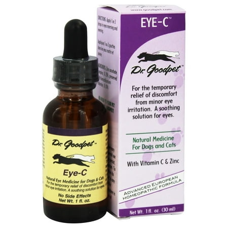 Pet Vision Eye Drops - Dr. Goodpet - Eye C Homeopathic Formula For Dogs & Cats - 1 oz.