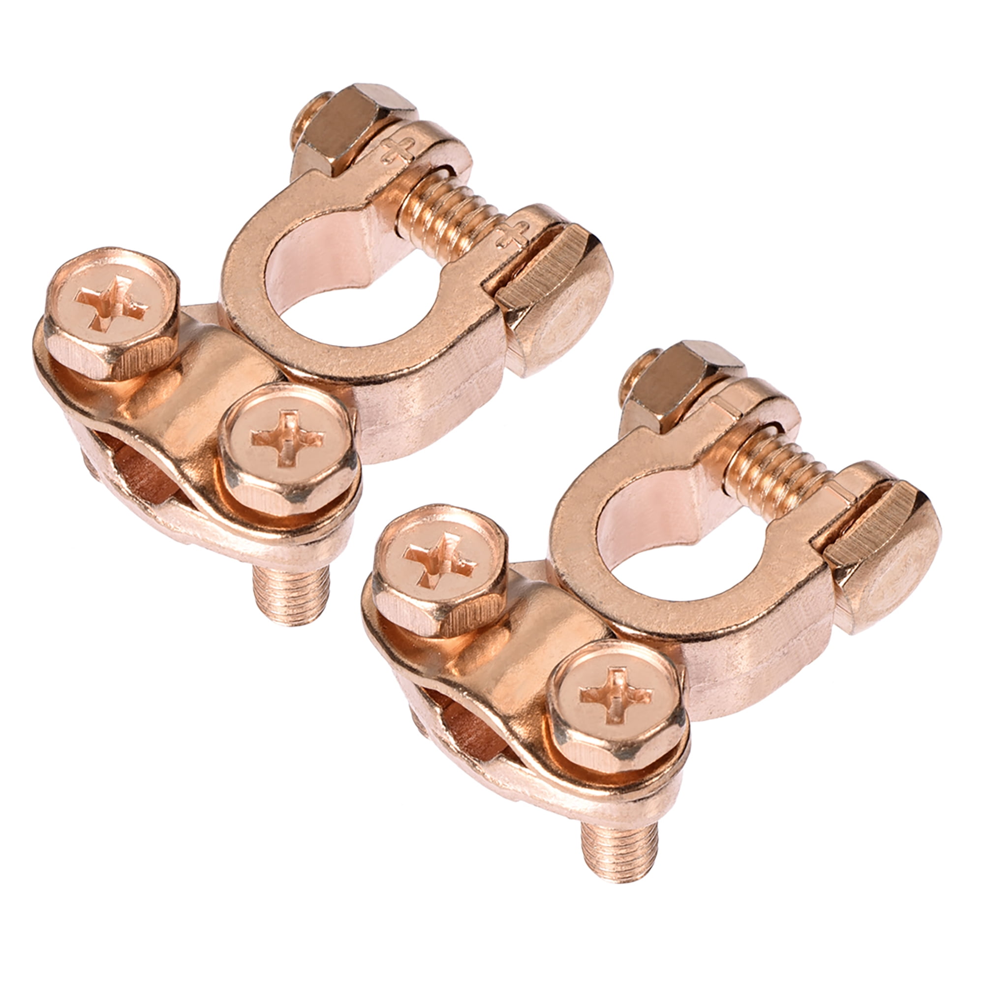 Battery Terminal Clamp Positive Negative 13mm 11mm Set Copper 1 Pair