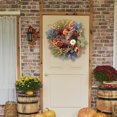 thumbnail image 4 of Adornos colgantes de plástico para Navidad, festivales, guirnalda de hojas de arce de 55 cm, para puerta de casa, simulación de calabaza, color baya, decoración de Halloween, decoración de otoño, ador, 4 of 6