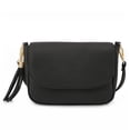 thumbnail image 1 of Bandolera EVVE con solapa pequeña, piel vegana, color negro, 1 of 6