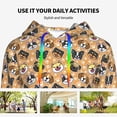 thumbnail image 4 of Lsque Cute Dogs Head Pattern Casual Women's Hoodie,Hooded Sweatshirt with Kangaroo Pocket,Pullover Hoodie with Eye-catching Drawstrings-Large, 4 of 7