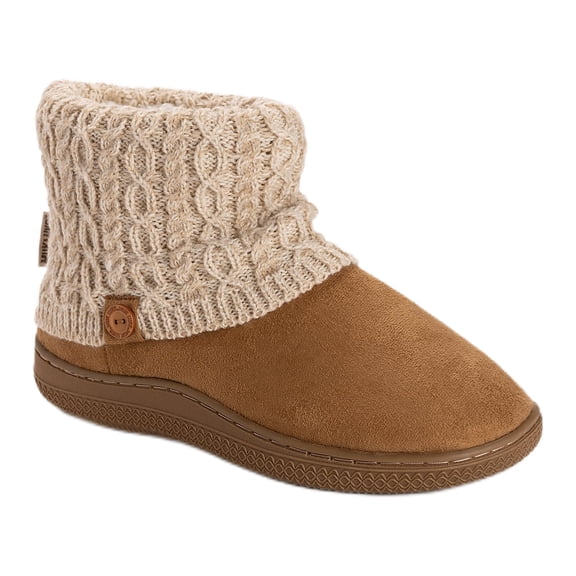 MUK LUKS Women's Cable Knit Slipper Booties