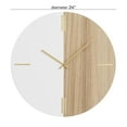 thumbnail image 4 of CosmoLiving by Cosmopolitan 24" Brown Wooden Round Wall Clock with Marble Side, 4 of 13