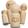 thumbnail image 2 of Lotus Flower Outline Rubber Stamp for Stamping Crafting Planners - 1/2 Inch Mini, 2 of 4