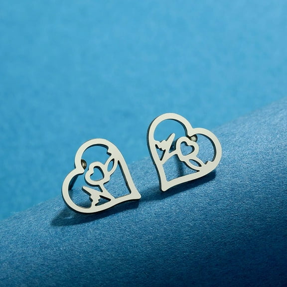 Heartbeat Earrings Echometer Studs Med School Graduation Gift Doctor Nurse Posts White Coat Studs