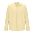 thumbnail image 4 of SwiftWear Men's Dress Shirts Casual Fashion Lapel Long Sleeve Button Down Shirt Breathable Blouse Tops, Khaki L, 4 of 6